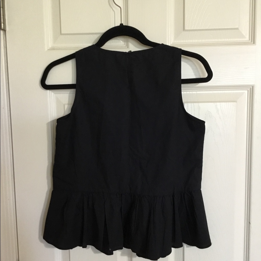 Madewell Floral embroidered black top Sz.XXS - Picture 3 of 8